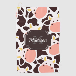 Serviette De Golf Motif de vache mûre