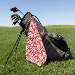 Serviette De Golf Motif Des Coeurs, Coeurs Rouges, Amour
