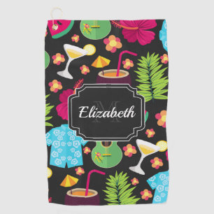 Serviette De Golf Motif d'été Hawaii