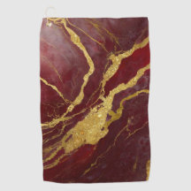 Motif en marbre rouge avec or