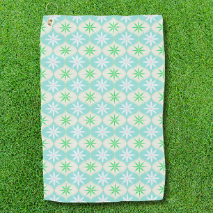 Serviette De Golf Motif en verre à l'ourlet Retro Flower & Daisy