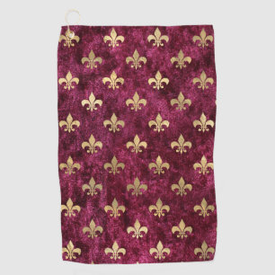 Serviette De Golf Motif Fleur De Lis Mardi Gras Orleans Red Velvet