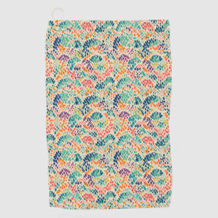 Serviette De Golf Motif floral mignon pastel arc-en-ciel