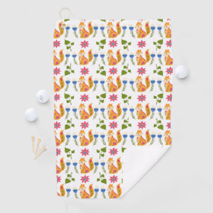 Serviette De Golf Motif floral rusé assez en pastel