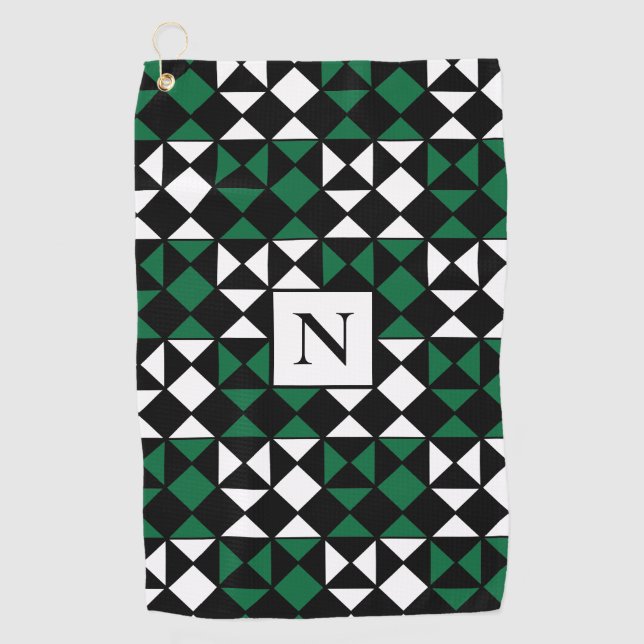 Serviette De Golf Motif géométrique moderne et élégant personnalisé (Devant)