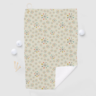 Serviette De Golf Motif inspiré atomique de la moitié du siècle