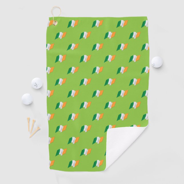 Serviette De Golf Motif irlandais de drapeau (En situation)