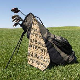 Serviette De Golf Motif méditerranéen grec Arabesque Brown