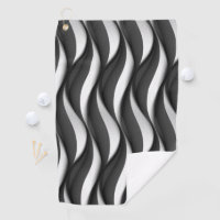 Motif ondulé noir et blanc tridimensionnel