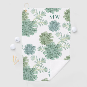 Serviette De Golf Motif succulent du bonheur   d'usine du monogramme