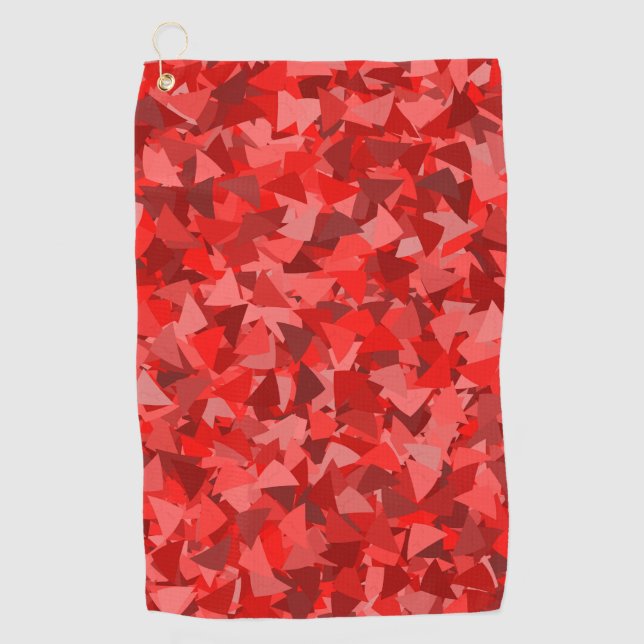 Serviette De Golf Motif Triangle Rouge (Devant)