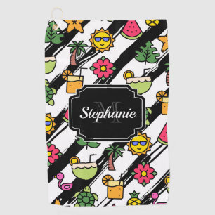Serviette De Golf Motif Tropical