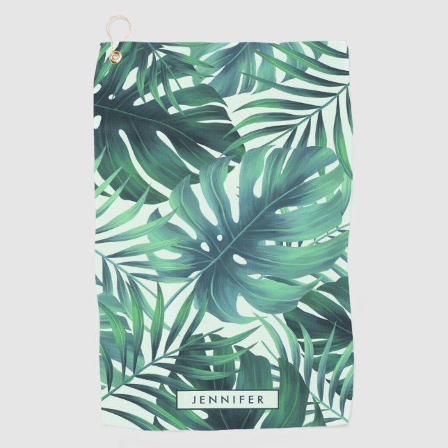 Serviette De Golf Motif tropical (Devant)
