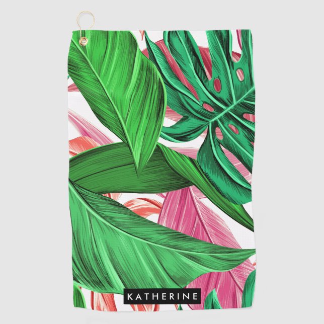 Serviette De Golf Motif tropical (Devant)