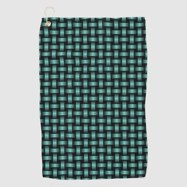 Serviette De Golf Motif turquoise Black Weaver (Devant)
