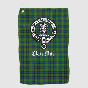Serviette De Golf Muir de clan ou plus Insigne de crête & Tartan