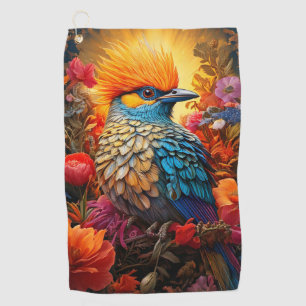 Serviette De Golf Nature lunaire Oiseau bleu No 2
