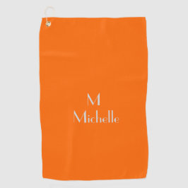 Serviette De Golf néon orange - ajouter monogramme et nom