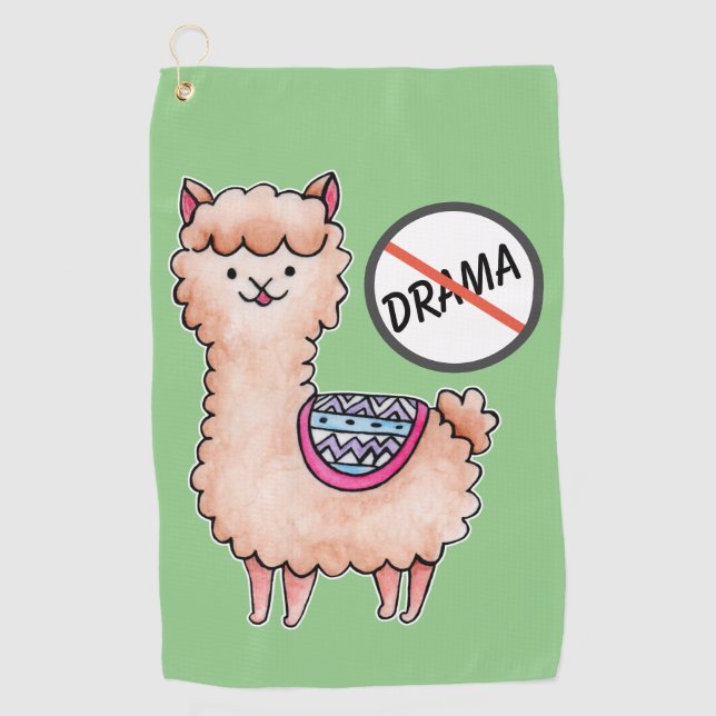 Serviette De Golf No Drama Llama (Devant)