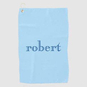 Serviette De Golf Nom bleu moderne   Bleu glacé tendance