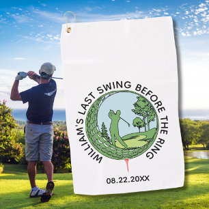 Serviette De Golf Nom de golfeur pour enterrement de vie de garçon d