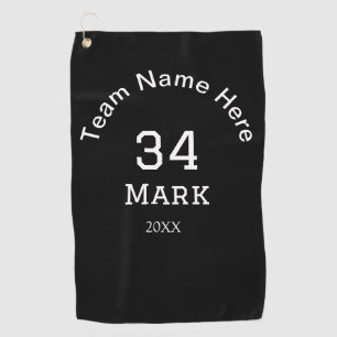 Serviette De Golf nom de l'équipe ajouter nom du joueur date sports