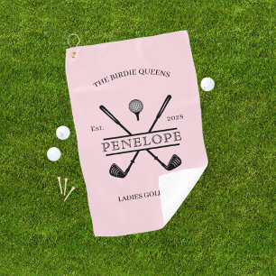 Serviette De Golf Nom du club de golf Pink Ladies
