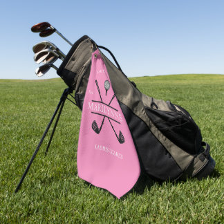 Serviette De Golf Nom du club féminin personnalisé