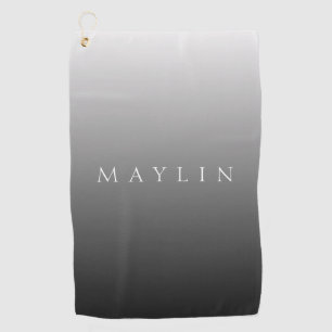 Serviette De Golf Nom ou mot classique   Gris dégradé