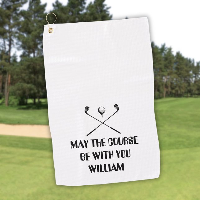 Serviette De Golf Nom personnalisé amusant (Funny Personalized Name Golf Towel)