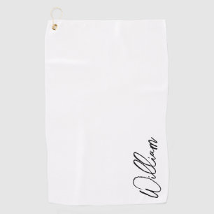 Serviette De Golf Nom personnalisé du script moderne