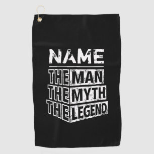 Serviette De Golf Nom Personnalisé L'Homme Le Mythe La Légende