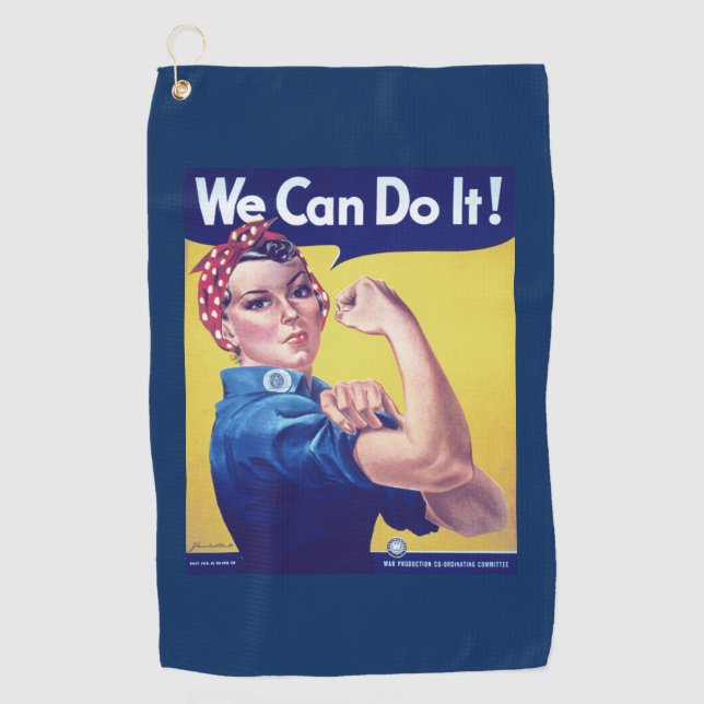 Serviette De Golf Nous pouvons le faire Rosie le Riveter États-Unis (Devant)