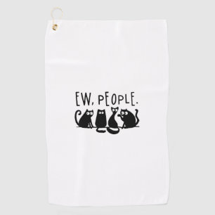 Serviette De Golf Nouveaux gens drôle Meowny Chats Noirs
