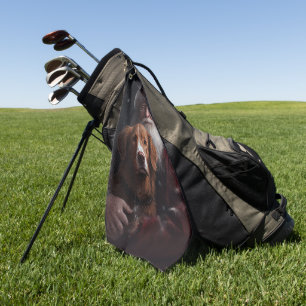 Serviette De Golf Nouvelle-Écosse Duck Toller Avec Le Festif Du Père