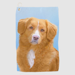 Serviette De Golf Nouvelle-Écosse Peinture de chien pour l'essayeur