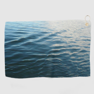 Serviette De Golf Nuances d'eau bleue Photographie de la nature Abst
