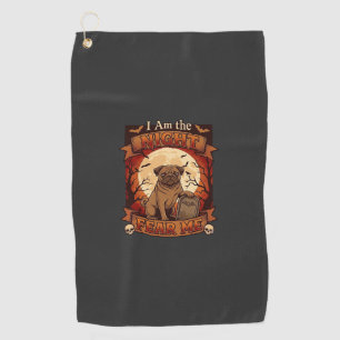 Serviette De Golf Nuit Am Me Fait Peur Halloween Pug Lune Tombale