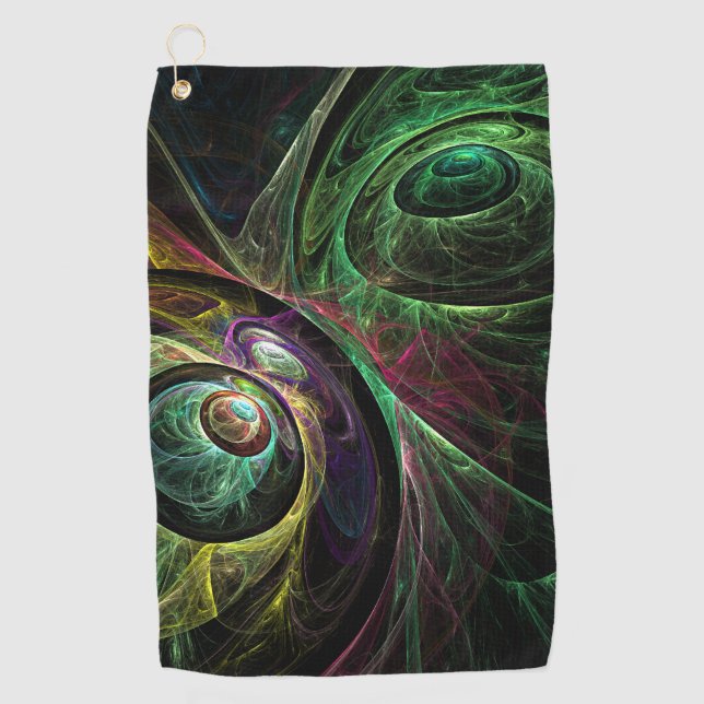 Serviette De Golf OEil aux yeux Art Abstrait (Devant)