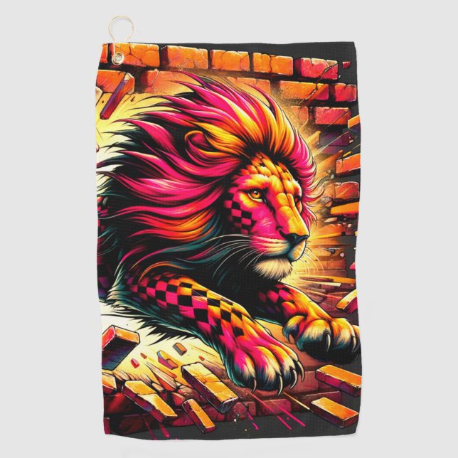Serviette De Golf OEuvre de Lion (Devant)