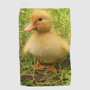 Serviette De Golf oiseau, canard, canard, jaune, nature, mignonette,