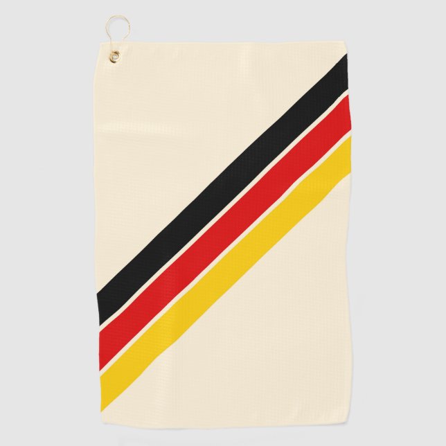 Serviette De Golf Old School Striped les années 70 80s Retro Racing  (Devant)