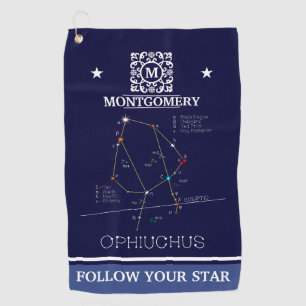 Serviette De Golf Ophiuchus de constellation zodiaque