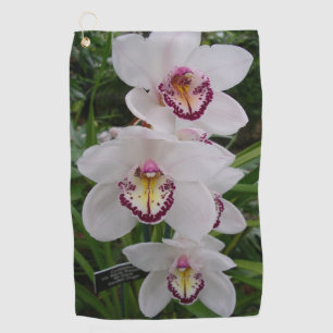 Serviette De Golf Orchidées blanches Belles fleurs tropicales