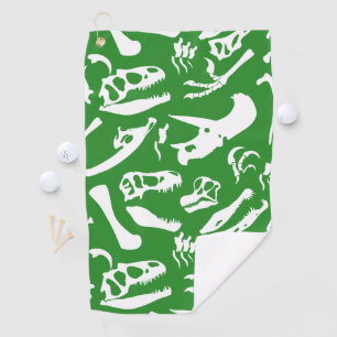 Serviette De Golf Os de dinosaure (vert)