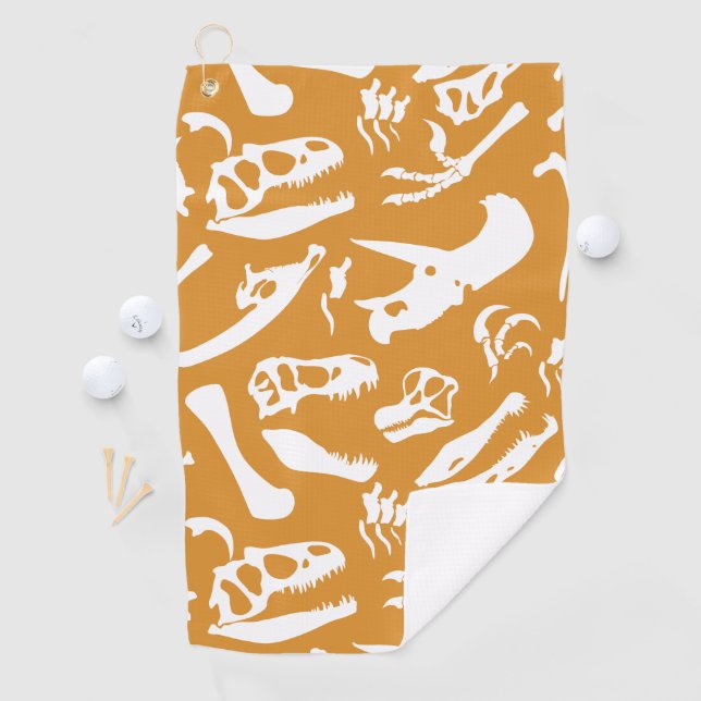 Serviette De Golf Os Dinosaures (Or) (En situation)