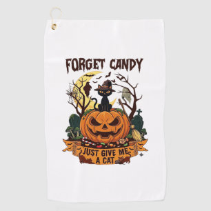 Serviette De Golf Oublie les bonbons, donne-moi simplement Halloween