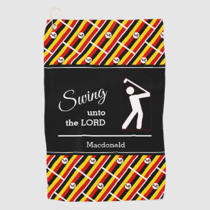 Serviette De Golf Ouganda personnalisé Swing chrétien vers le Seigne