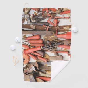 Serviette De Golf Outils Outil Russe antique Red Man