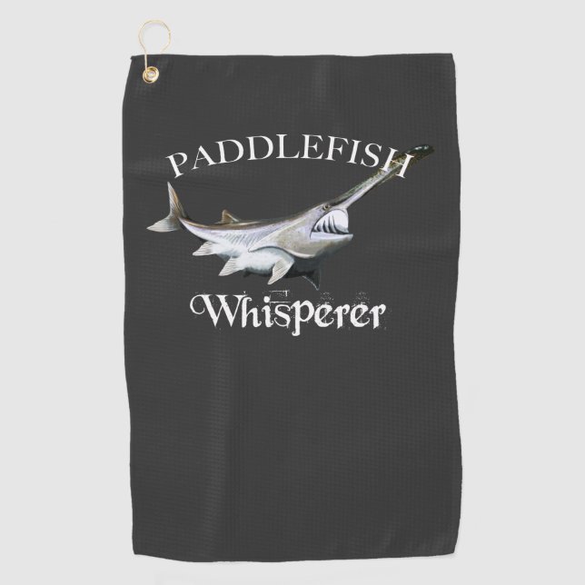 Serviette De Golf Paddlefish Whisperer Dark Fishing Towne (Devant)